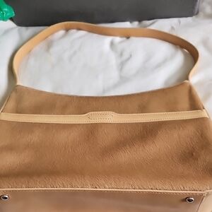 Elegant Tan Pony Hair Shoulder Bag